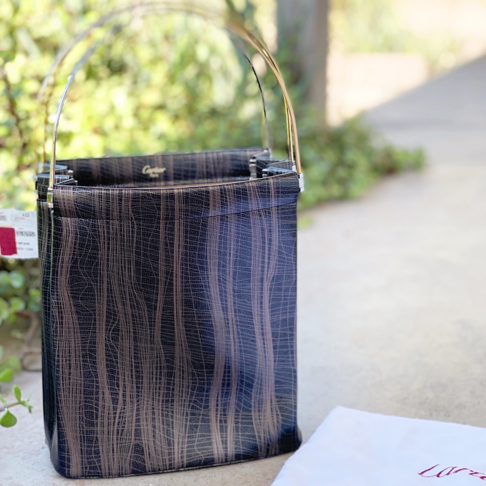 Cartier Trinity Metallic Leather Handbag